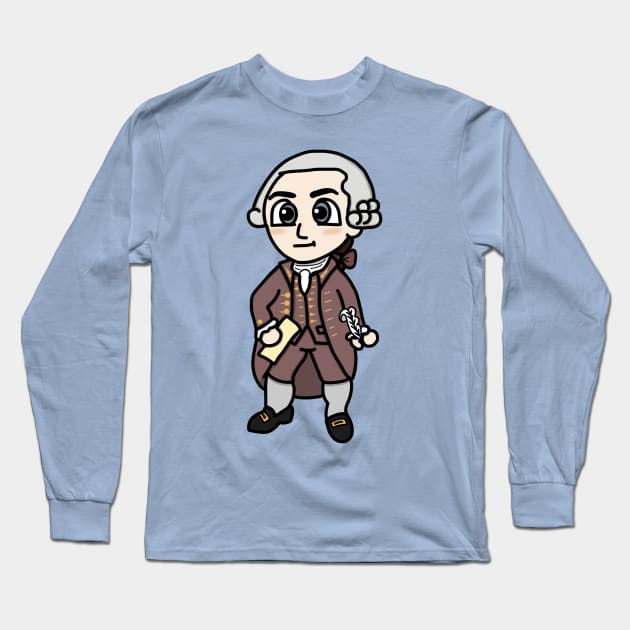 Chibi John Hancock (Large Print) Long Sleeve T-Shirt by Aeriskate